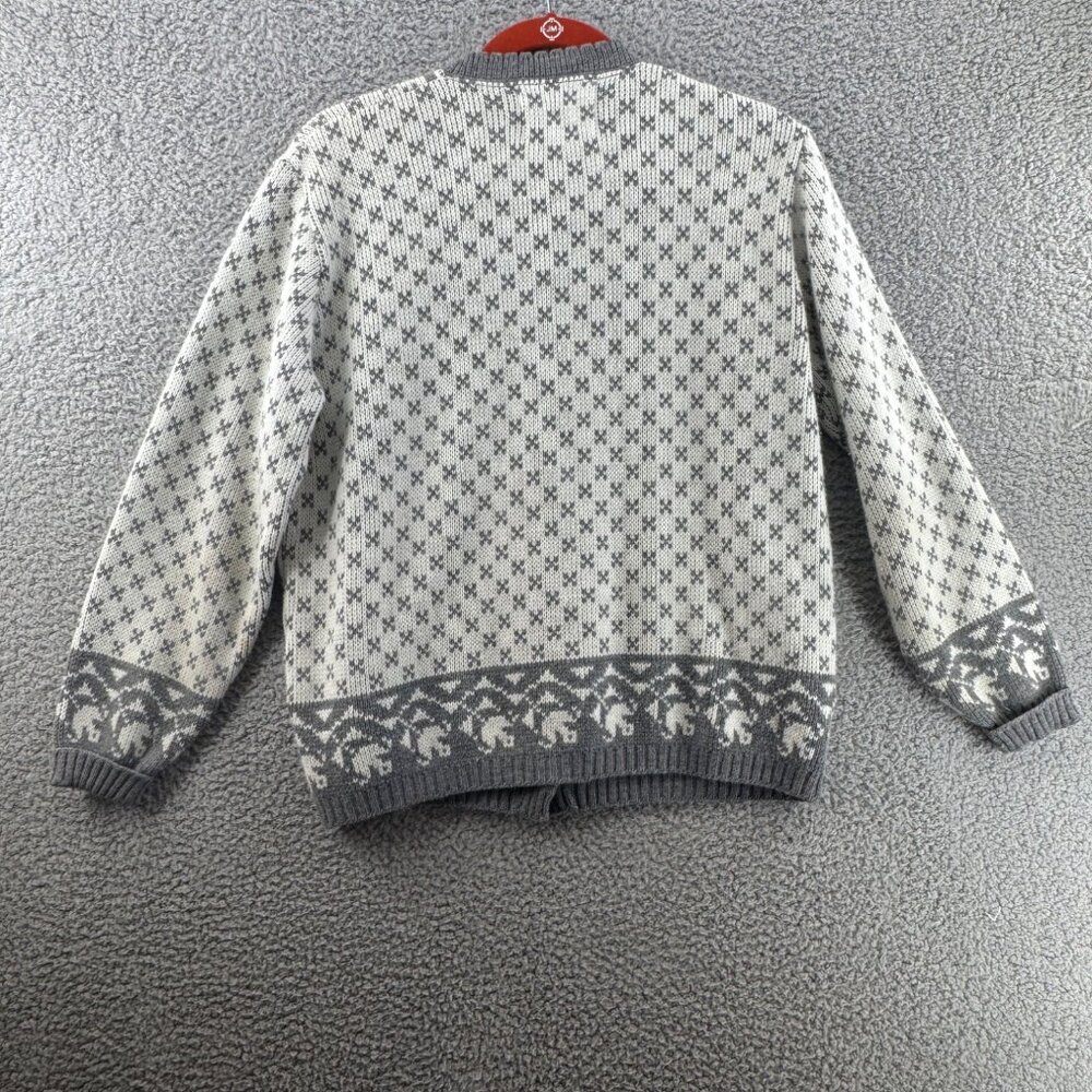 Bemidji Woolen Mills Norway Pattern Cardigan Sweater Size M/L - Picture 3 of 8